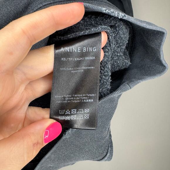 Anine Bing Tyler Crewneck Sweatshirt Oversized XS - Picture 7 of 8